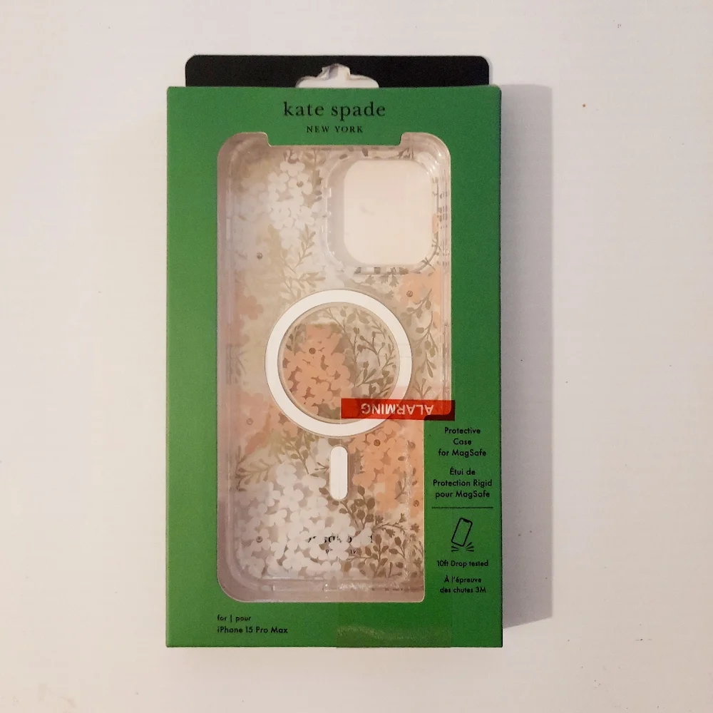 ● NIB Kate Spade | iPhone 15 promax Case with Magsafe 10 ft drop tested - Picture 3 of 16